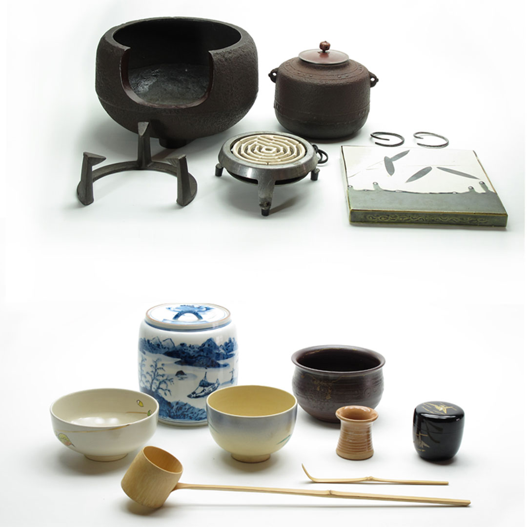 茶道具 茶道具セット 茶道具ｾｯﾄ＋茶釜ｾｯﾄ (茶碗や茶道具の柄や形は写真 
